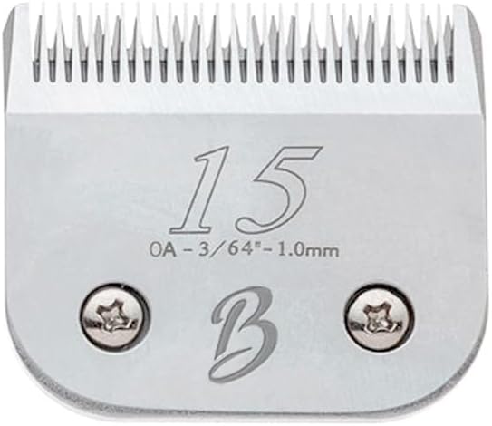 Detachable A Series 15 Blade Dog Grooming Cut Length 3/64" - 1.0mm Japanese Carbonized Steel Blades 15 Clipper Blades and Dog Clipper Blades 15 Compatible A5 Series Clipper for Dogs(15)-PawvioPets