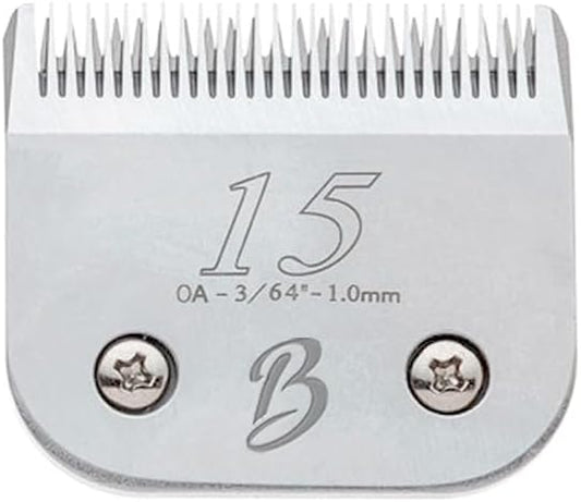 Detachable A Series 15 Blade Dog Grooming Cut Length 3/64" - 1.0mm Japanese Carbonized Steel Blades 15 Clipper Blades and Dog Clipper Blades 15 Compatible A5 Series Clipper for Dogs(15)-PawvioPets