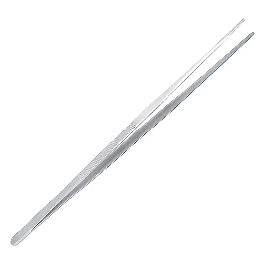 Extra Long Tongs Aquarium Tweezers, Stainless Steel Straight Aquascaping Tweezer for Fish Tank Aquatic Plants, Extra Long Industrial Tweezer : 24" Long-PawvioPets
