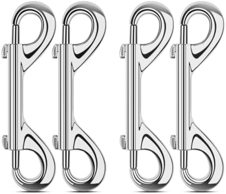 ERKOON 3.5 inch Double Ended snap Hooks,110lbs Metal Clips Load Capacity Zinc Alloy Double Sided Clips Heavy Duty Trigger Snap for Dogs Leashes/Water Bucket/Horse Feed/Hammocks Bolt snap-PawvioPets