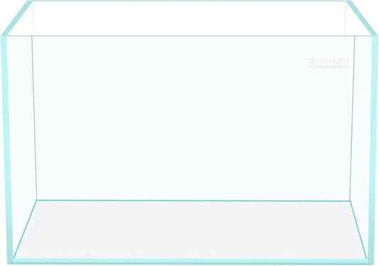 15 Gallon Rimless Aquarium, Ultra Clear Glass Low Iron Rectangular Fish Tank L19.6×W13×H13.8 Inches Thickness 6mm with EVA Foam Mat Included-PawvioPets