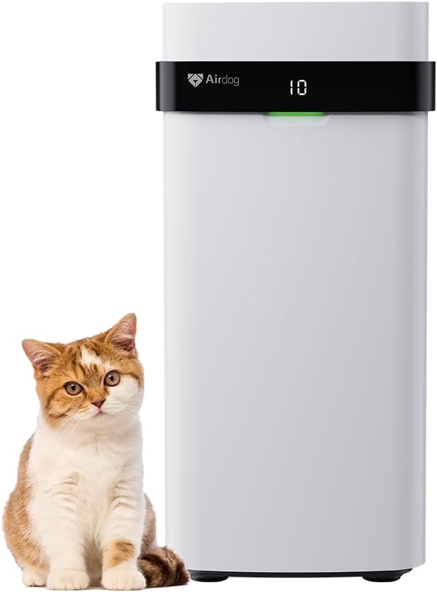 Airdog X5 Pet Air Purifier – TPA Technology Up to 20X More Effective than HEPA, Ideal for Rooms Up to 1614 sqft - Washable Filter and Whisper Quiet-PawvioPets