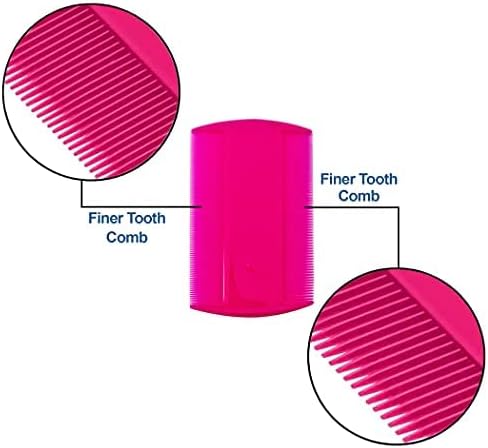 Dog Flea Comb for Grooming, Lice Comb for Dogs, Double Sided Professional Comb Set to Remove Fleas and Lice, Fine Tooth Comb for Large or Small Cats and Dogs-PawvioPets