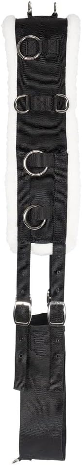 Dura-Tech Fleece Lined Training Surcingle for Horses | Essential for Lunging Work | Comfortable Fleece Lining | Durable Poly Material | Versatile D-Ring Placement | Suitable for All Training Levels-PawvioPets