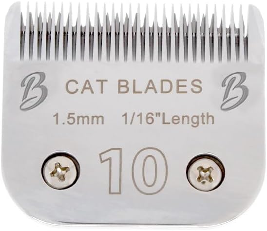 Detachable A Series 10 Cat Clippers Blade Cut Length 1.5mm Japanese Carbonized Steel Cat Grooming Supplies | Cat Grooming Blade Compatible A5 Series Clippers for Cat (10 Cat)-PawvioPets
