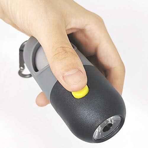 Dog Poop Bag Dispenser with Built-in LED Flashlight and Metal Clip for Leash, Pet Waste Bag Holder, Dog Walking Accessory (Black)-PawvioPets