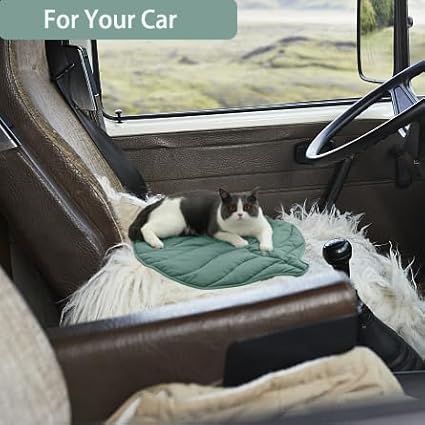 30 X 20 Inch Leaf Shaped Cotton Cat Bed Pad, Warming Cat Mat, Pet Warming Pad for Cats, Warmer Mat for Feral and Indoor Cats, 2025 Enlarged and Thickened Leaf Beds-PawvioPets