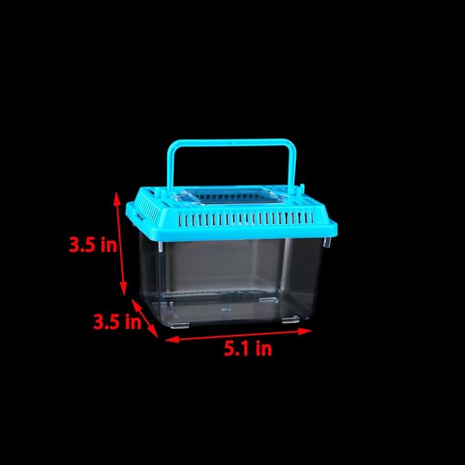 20 Pack Small Plastic Reptile Carrier Tarantula Enclosure Snake Breeding Box Hatching Container for Spider Fish Turtle Hermit Crab Bearded Dragon Lizard (5.1 x 3.5 x 3.5 Inch)-PawvioPets