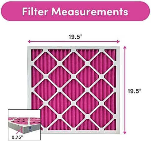 Colorfil 20x20x1 Air Filter (4-Pack) | Made in the USA | Color Changing | Remove Cat and Dog Odor | MERV 8 for Pet Hair Dander and Dust | 19.5"x19.5"x0.75" Exact Size-PawvioPets