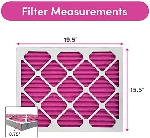 Colorfil 16x20x1 Air Filter (6-Pack) | Made in the USA | Color Changing | Remove Cat and Dog Odor | MERV 8 for Pet Hair Dander and Dust | 15.5"x19.5"x0.75" Exact Size-PawvioPets