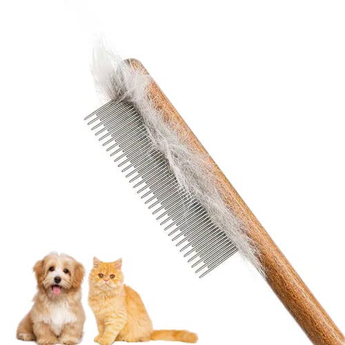 Cat comb,dog comb,Solid Wood Pet Comb Grooming Tool for Cats,Dogs and rabbits…-PawvioPets