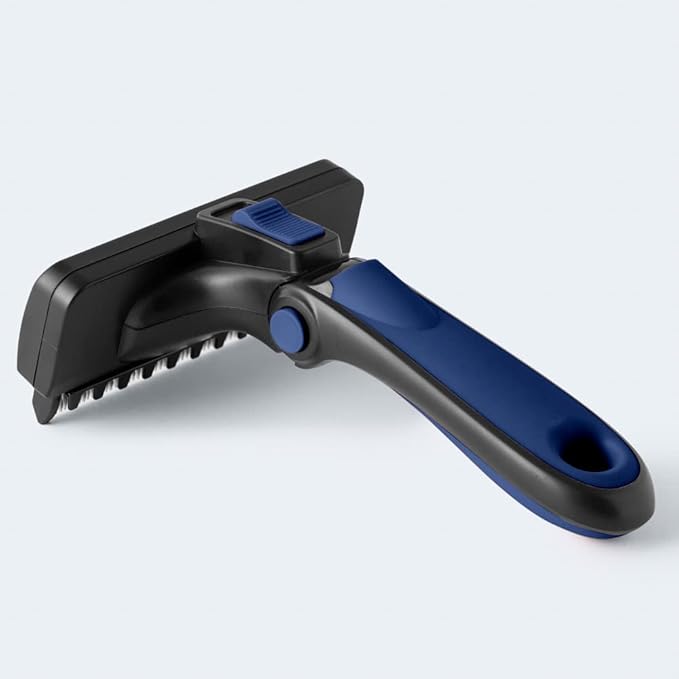 Deshedding Dog Brush for Long Hair (Large,Blue) – Gentle Deshedding tool for Dogs & Cats – Reduces shedding, without damaging topcoat. Removes Loose Fur & Dead Undercoat.-PawvioPets