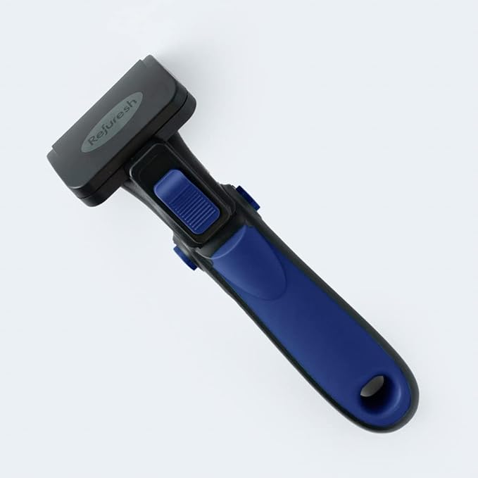 Deshedding Dog Brush for Long Hair (Small,Blue) – Gentle Deshedding tool for Dogs & Cats – Reduces shedding, without damaging topcoat. Removes Loose Fur & Dead Undercoat.-PawvioPets