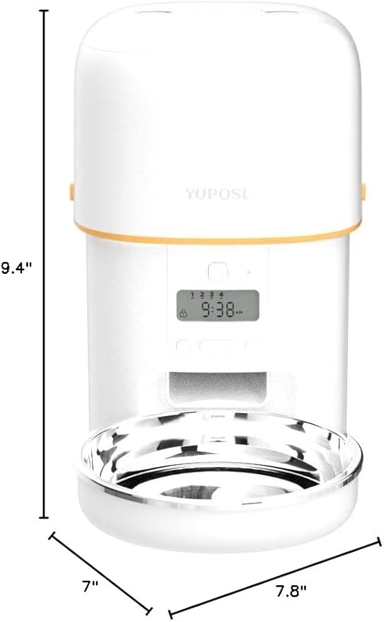 Automatic Cat Feeders - 2L Cat Food Dispenser Easy to Use, Timed Automatic Pet Feeder with Over 180-day Battery Life, 1-6 Meals Dry Food Programmable Portion Control Also for Dogs-PawvioPets