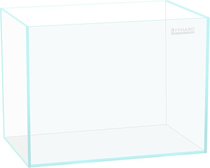 2.5 Gallon Rimless Aquarium Tank, Ultra Clear Low Iron Nano Fish Tank for Betta Shrimp, L11.8×W5.5×H9.8 Glass Thickness 5mm with EVA Foam Leveling Mat-PawvioPets