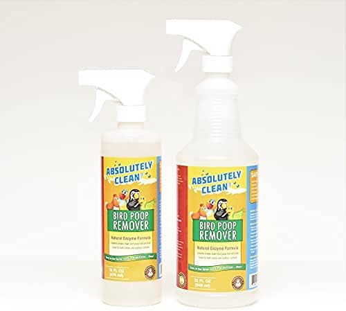 Absolutely Clean Amazing Bird Poop Remover - Just Spray/Wipe - Safely & Easily Removes Bird Messes - Use Indoor/Outdoor - Made in The USA-PawvioPets