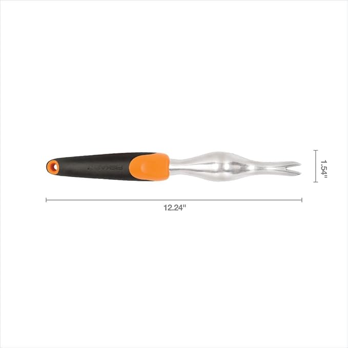 Fiskars Ergo Weeder Tool for Weeding, Heavy Duty Gardening Hand Tool with Ergonomic Handle and Hanging Hole for Storage, Remove Weeds and Roots like Dandelions and Thistles-PawvioPets