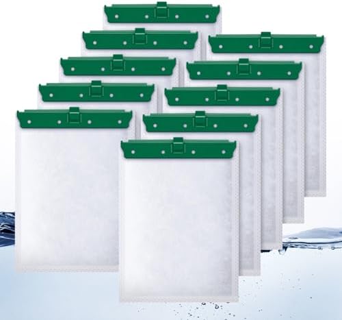 10 Count Medium Filter Cartridges Compatible with Whisper Bio Bag Filters, Large Aquarium Filter Cartridge for Whisper 10i/IQ10/PF10 and Repto Filter 90 GPH-PawvioPets