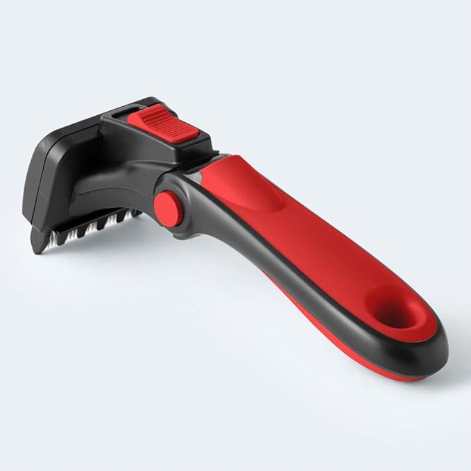 Deshedding Dog Brush for Long Hair (Small,Red) – Gentle Deshedding tool for Dogs & Cats – Reduces shedding, without damaging topcoat. Removes Loose Fur & Dead Undercoat.-PawvioPets