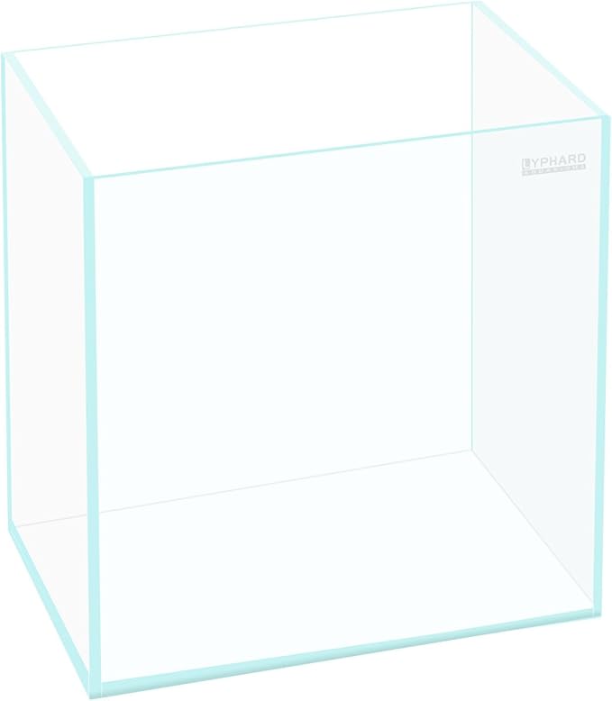 39 Gallon Tall Rimless Aquarium, Ultra Clear Low Iron Large Fish Tank, L19.7×W19.7×H23.6 Glass Thickness 10mm with EVA Foam Leveling Mat-PawvioPets