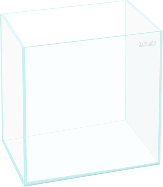 39 Gallon Tall Rimless Aquarium, Ultra Clear Low Iron Large Fish Tank, L19.7×W19.7×H23.6 Glass Thickness 10mm with EVA Foam Leveling Mat-PawvioPets