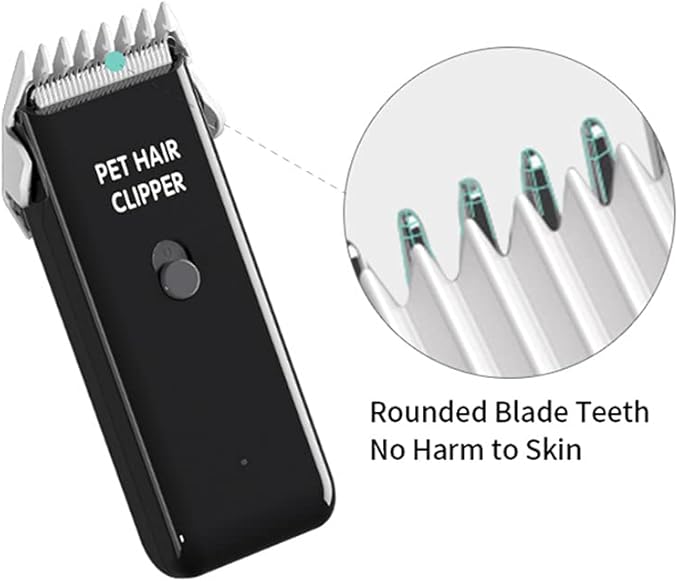 Dog Clippers,Quiet Washable USB Rechargeable Cordless Dog Grooming Kit,Electric Pets Hair Trimmers Shaver Shears for Dogs and Cats Black-PawvioPets