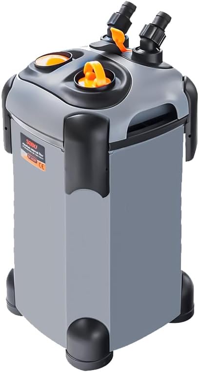 Aquarium Canister Filter with 3 Media Trays Spray Bar External Canister Filter for Large Fish Tank and Aquariums, 1500F - 397GPH-PawvioPets