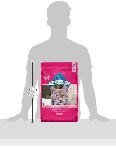 Blue Buffalo Wilderness Natural High Protein, Grain Free Dry Food for Adult Cats, Salmon, 11-lb Bag-PawvioPets