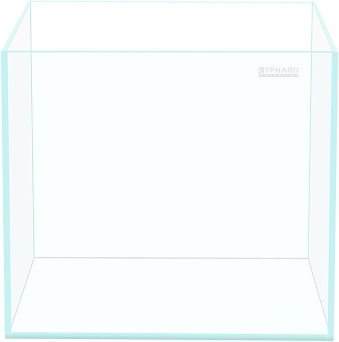 21 Gallon Rimless Aquarium Tall Tank, Ultra Clear Low Iron Big Fish Tank, L15.8×W15.8×H19.7 Glass Thickness 6mm with EVA Foam Leveling Mat-PawvioPets