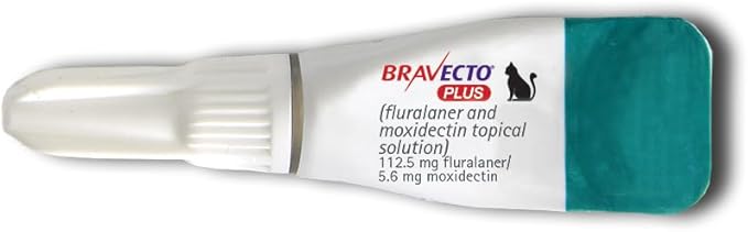 BRAVECTO Plus Topical Solution for Cats, Flea, Tick & Heartworm, 2 Months Supply, 2.6-6.2 lbs., Green Box-PawvioPets