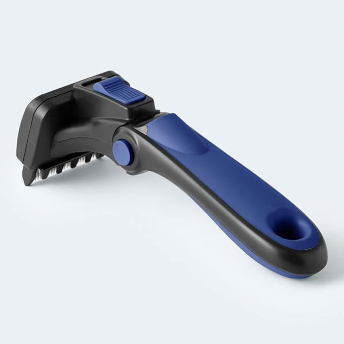 Deshedding Dog Brush for Long Hair (Small,Blue) – Gentle Deshedding tool for Dogs & Cats – Reduces shedding, without damaging topcoat. Removes Loose Fur & Dead Undercoat.-PawvioPets