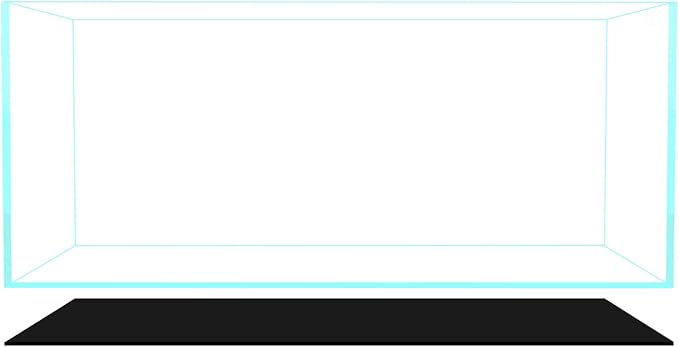 Fzone 80 Gal Rimless Low Iron Fish Tank Nova Clear Ultra-White 45° Mitered Edges Translucent Glass Anata Series Aquarium w/Black Foam Leveling Mat(S120-W50)-PawvioPets