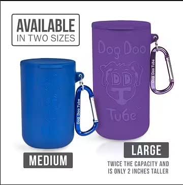 Dog Doo Tube Filled Dog Waste Bag Holders - Reusable Dog Poop Bag Tubes Designed to Keep in Odors and Germs-PawvioPets