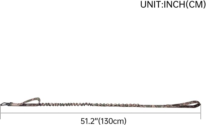 EXCELLENT ELITE SPANKER Bungee Dog Leash Tactical Nylon Adjustable Tactical No Pull Leads Rope for Dogs Quick Release Military Rope with 2 Control Handle (MCP)-PawvioPets