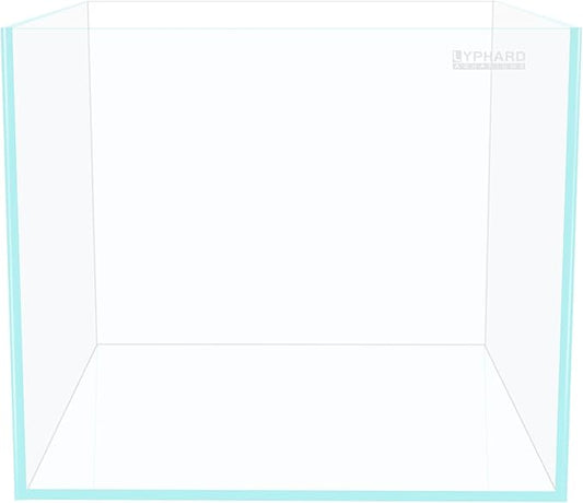 Cube Rimless Aquarium 11 Gallon, Ultra Clear Low Iron Square Fish Tank, L13.8×W13.8×H13.8 Glass Thickness 5mm with EVA Foam Leveling Mat-PawvioPets