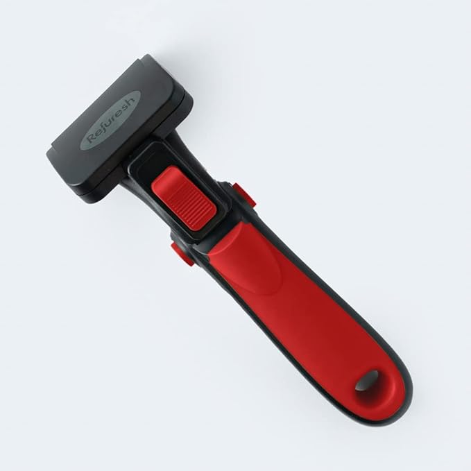 Deshedding Dog Brush for Long Hair (Small,Red) – Gentle Deshedding tool for Dogs & Cats – Reduces shedding, without damaging topcoat. Removes Loose Fur & Dead Undercoat.-PawvioPets