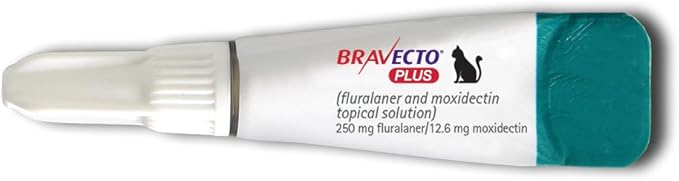 BRAVECTO PLUS Topical Solution for Cats, Flea, Tick & Heartworm, 2 Months Supply, 6.2-13.8 lbs., Blue Box-PawvioPets