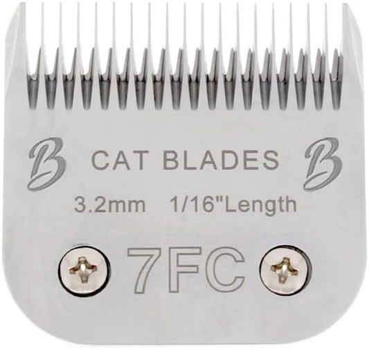 Detachable A Series 7f Blades for Cat Grooming Full Tooth Cuts Length 1/16" - 3.2mm Japanese High Carbon Stainless Steel Cat Grooming Supplies | Compatible A5 Series(7F Cat)-PawvioPets