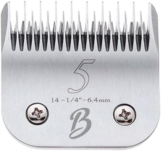 Detachable A Series 5 Blade Dog Grooming Skip Tooth Cuts Length 1/4" - 6.4mm Japanese High Carbon Steel Dog Clippers for Grooming | Detachable Clipper Blade 5 (Compatible A5 Series(B5)-PawvioPets