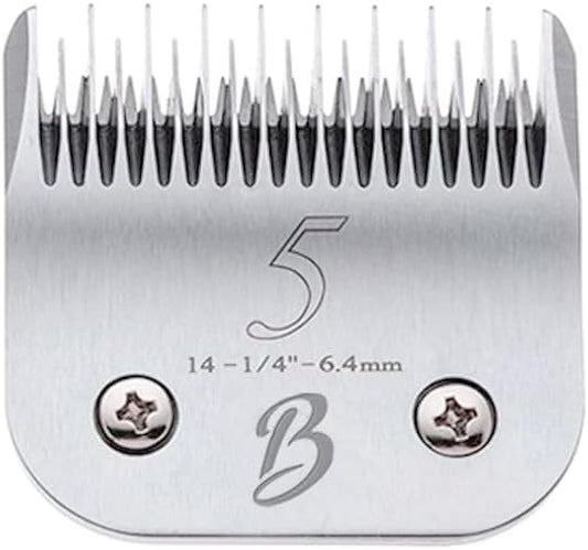 Detachable A Series 5 Blade Dog Grooming Skip Tooth Cuts Length 1/4" - 6.4mm Japanese High Carbon Steel Dog Clippers for Grooming | Detachable Clipper Blade 5 (Compatible A5 Series(B5)-PawvioPets