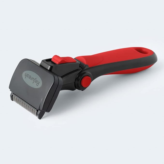 Deshedding Dog Brush for Long Hair (Small,Red) – Gentle Deshedding tool for Dogs & Cats – Reduces shedding, without damaging topcoat. Removes Loose Fur & Dead Undercoat.-PawvioPets