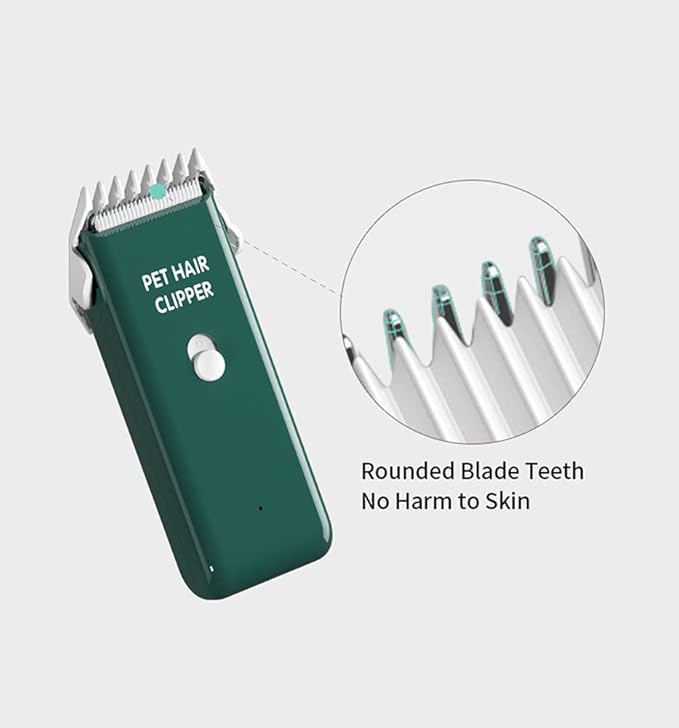 Dog Clippers,Quiet Washable USB Rechargeable Cordless Dog Grooming Kit,Electric Pets Hair Trimmers Shaver Shears for Dogs and Cats Green-PawvioPets