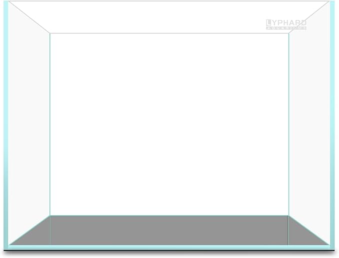 15 Gallon Rimless Aquarium, Ultra Clear Glass Low Iron Rectangular Fish Tank L19.6×W13×H13.8 Inches Thickness 6mm with EVA Foam Mat Included-PawvioPets