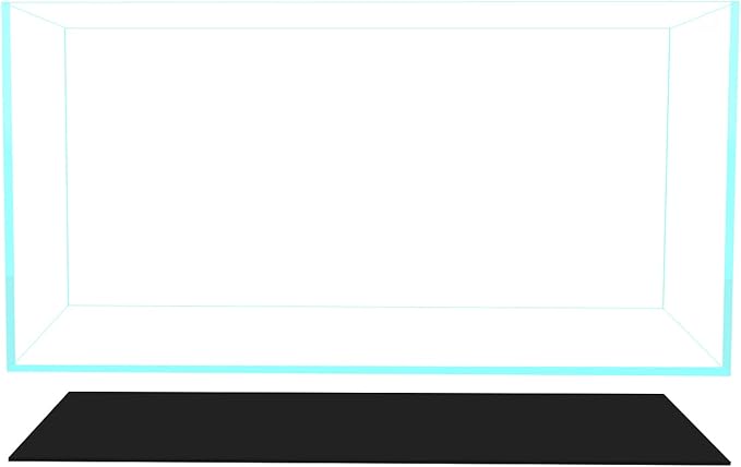 Fzone 48 Gal Rimless Low Iron Fish Tank Nova Clear Ultra-White 45° Mitered Edges Translucent Glass Anata Series Aquarium w/Black Foam Leveling Mat(S90-W45)-PawvioPets