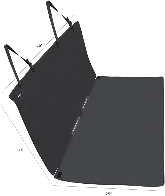 Amazon Basics Waterproof Car Back Bench Seat Cover Protector for Dog - 56 x 47 inch, Black-PawvioPets