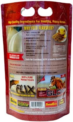 Flaxen Flow 3 L, 100% Flax Seed Oil for Horses, Rich in Omega-3 and Omega-6 Fatty Acids-PawvioPets