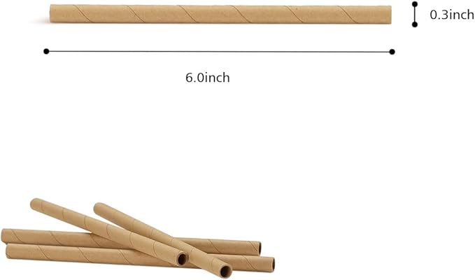 200pcs Cardboard Bee House Nesting Tubes - 6" Long X 5/16" Diameter Tube for Mason Solitary Bees - for Filling Insect Hotels and Bug Houses-PawvioPets