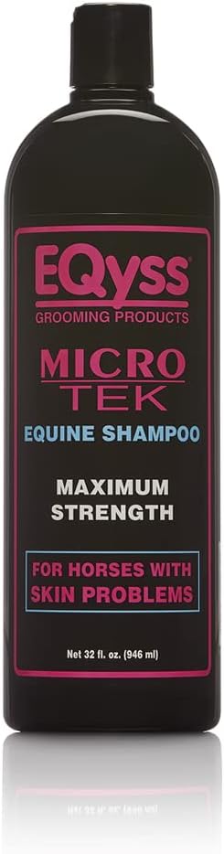 EQyss Micro-Tek Equine Itch Relief Shampoo - Soothes Irritated Skin, Stops Itching, Scratching, Rubbing - for all Horses, Ponies, Mares, Foals (32 oz)-PawvioPets