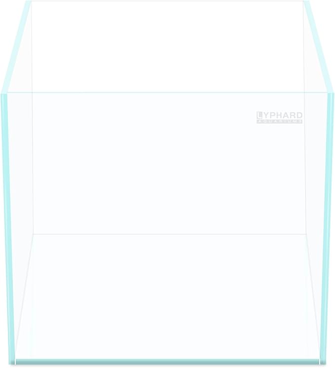 Cube Rimless Aquarium 4 Gallon, Ultra Clear Low Iron Nano Fish Tank for Betta, L9.8×W9.8×H9.8 Glass Thickness 5mm with EVA Foam Leveling Mat-PawvioPets