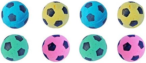 Foam Sponge Soccer Ball Cat Toy Interactive Cat Toys Independent Pet Kitten Cat Exrecise Toy Balls for Real Cats Kittens, Soft, Bouncy and Noise Free (8 Pack)-PawvioPets
